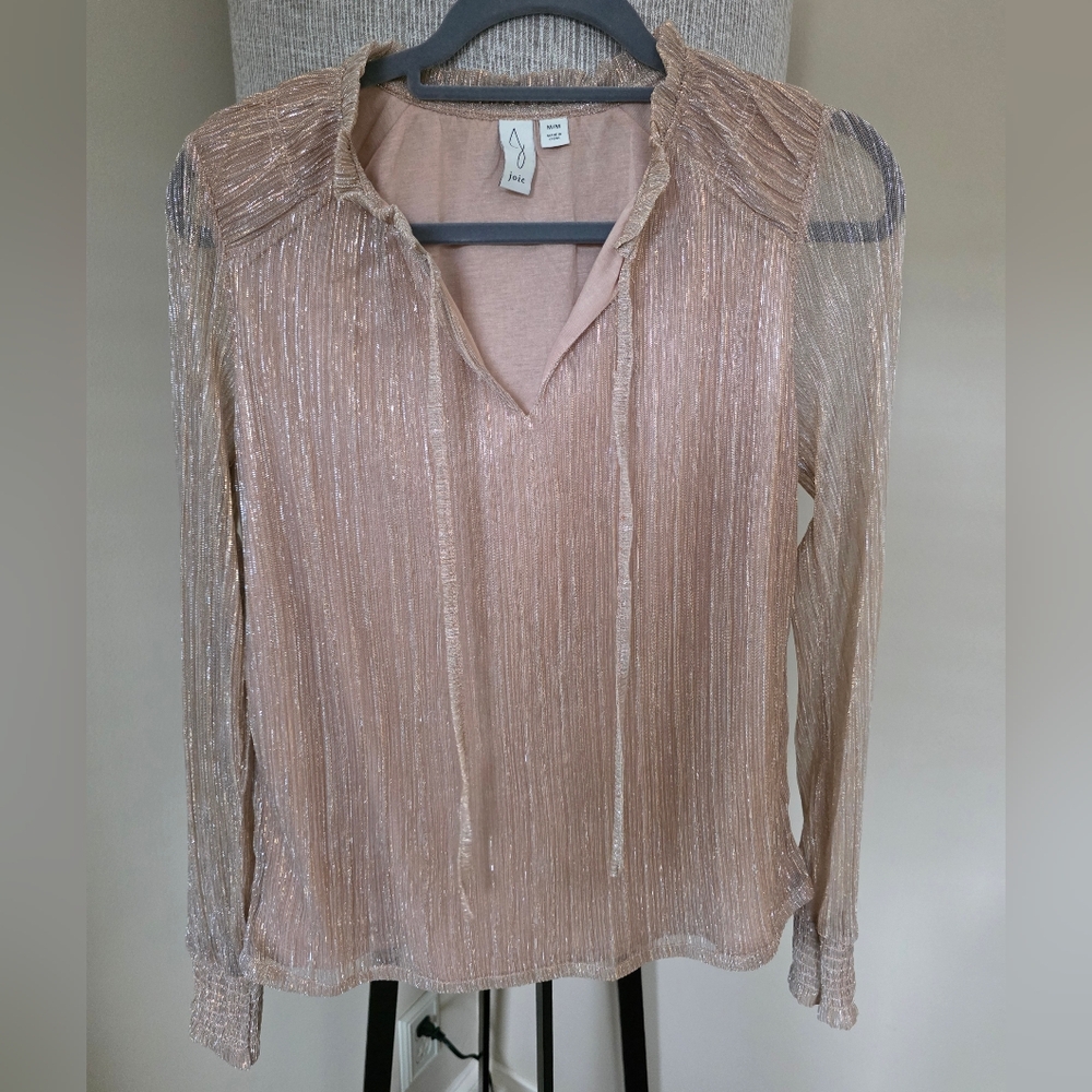Joie Metallic Blouse NWOT